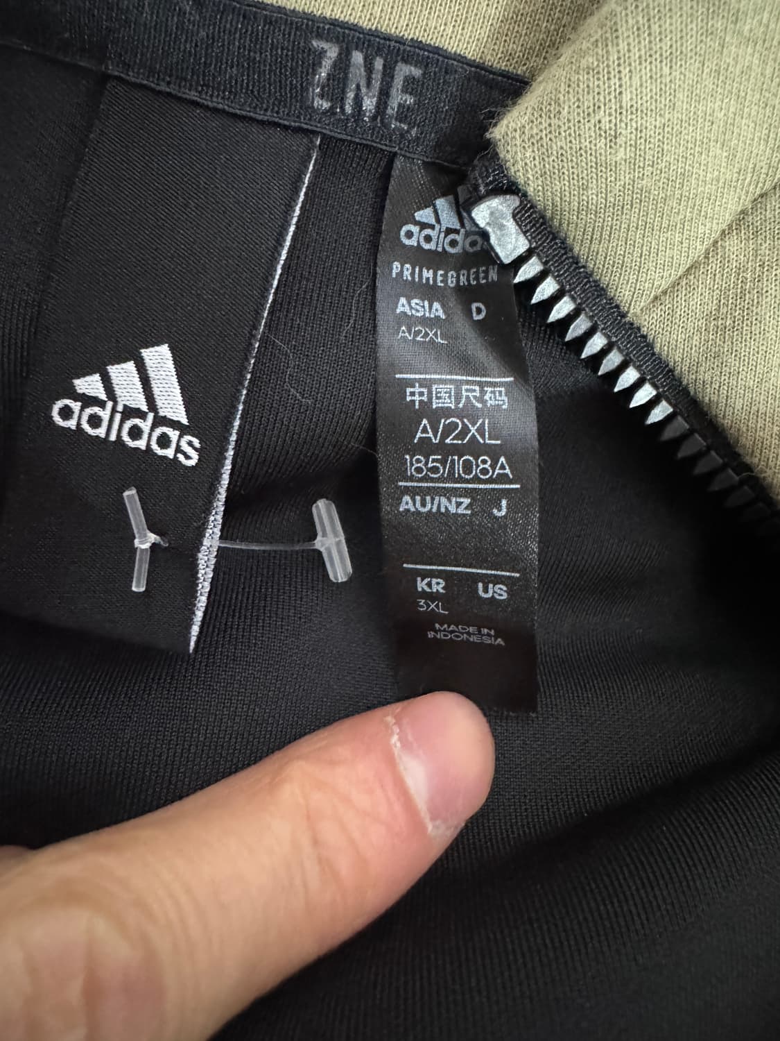 아디다스 ZEN 기능성 후드집업 트레이닝 세트 2XL 올리브카키 상품이미지6