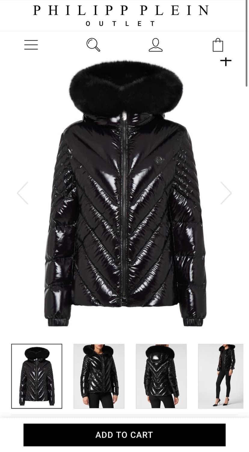 M/ 필립플레인 폭스퍼 구스다운 유광패딩 상품이미지2