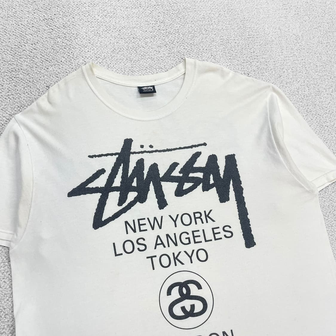 스투시 Stussy 월드투어 반팔 티셔츠 화이트 상품이미지3
