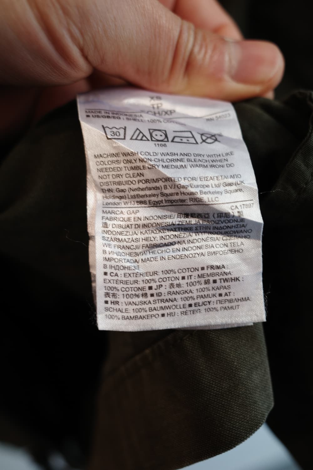 GAP 갭 카키 하프 사파리 자켓 상품이미지7