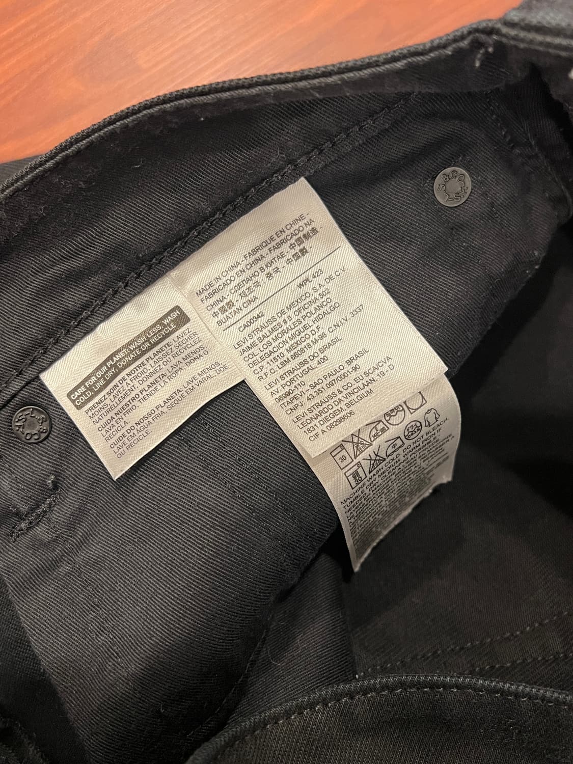 Levis 리바이스 블랙 데님 팬츠 (34inch) 상품이미지9