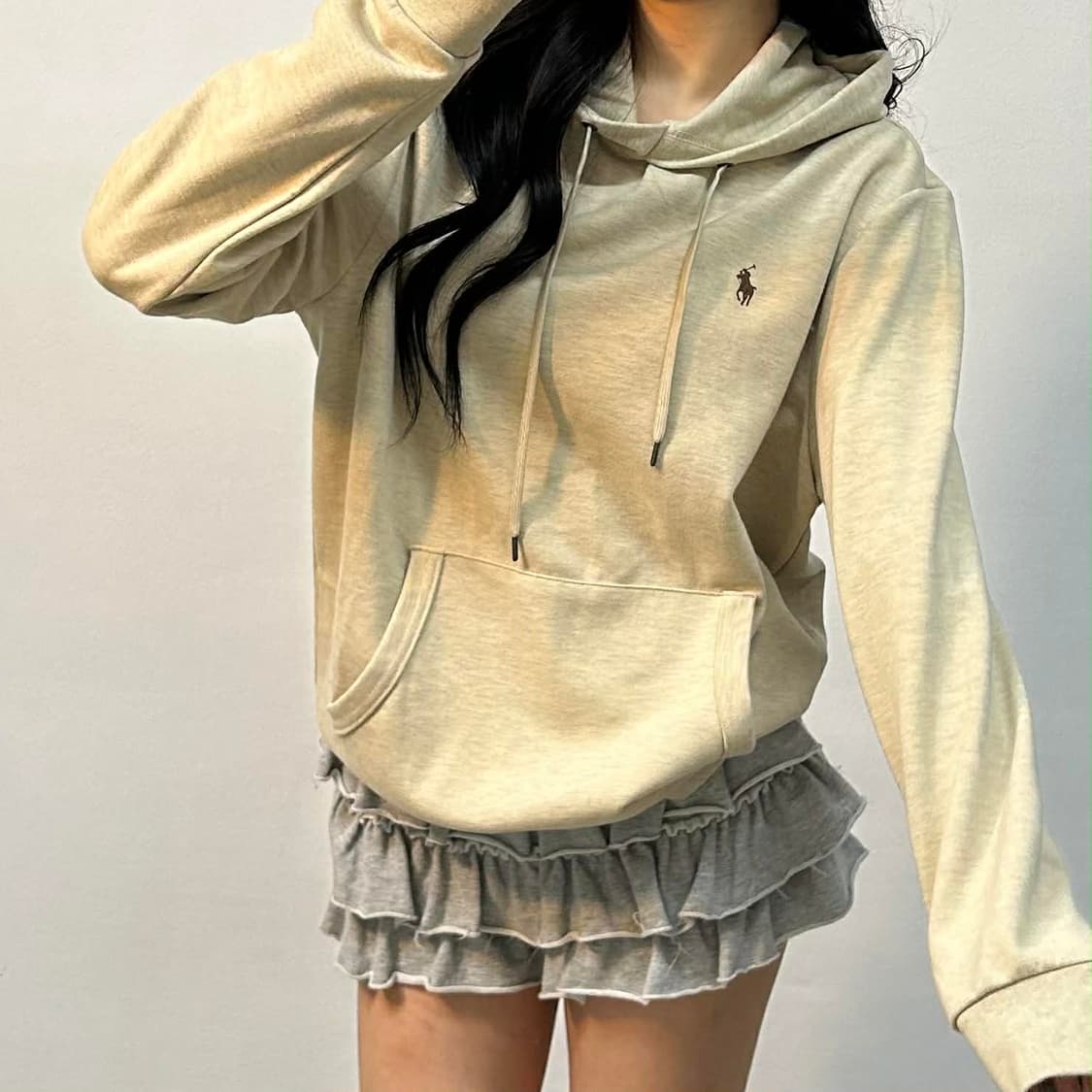 폴로 랄프로렌 신형 큐알택 베이지 스웨트셔츠 후드티(M) 상품이미지1