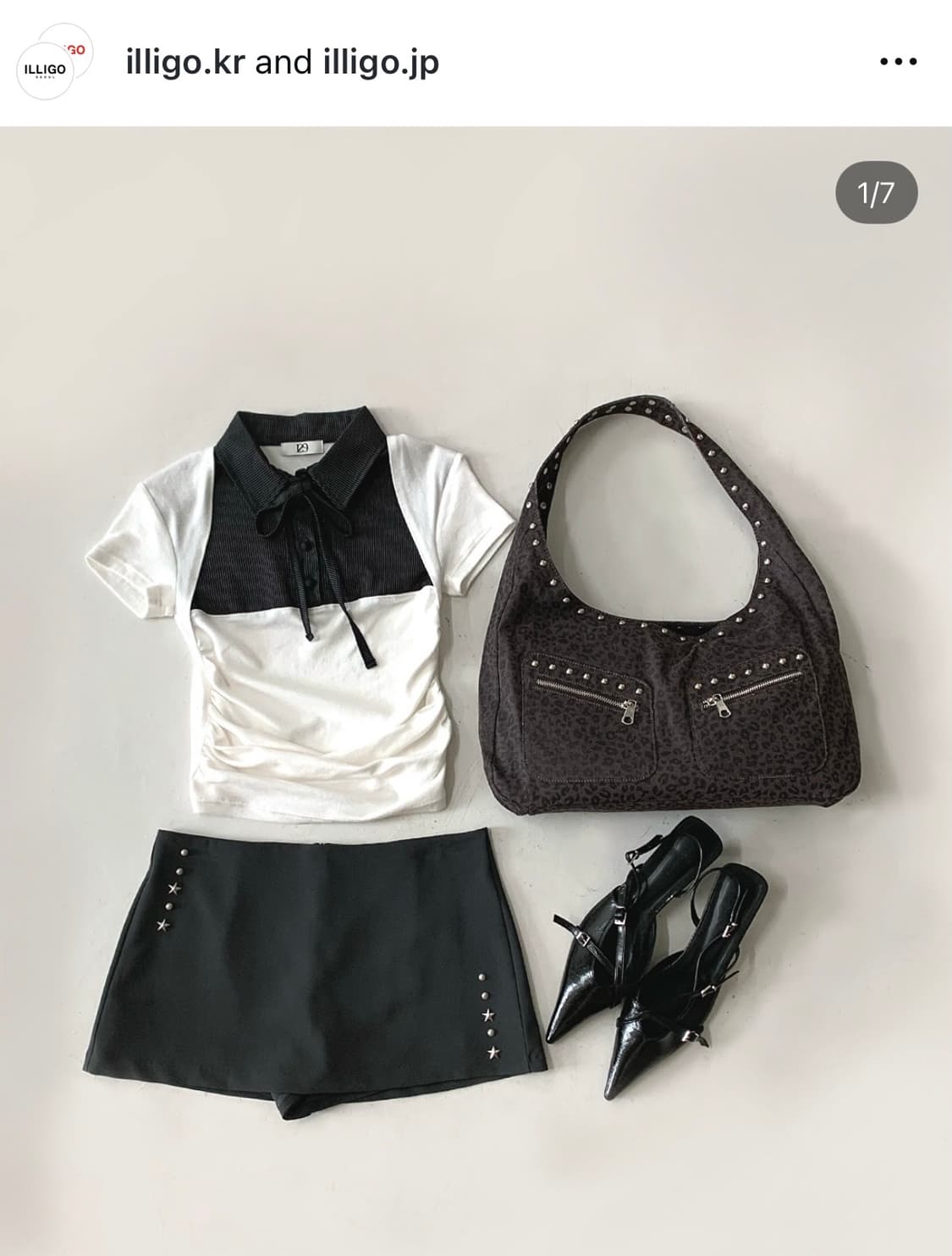 일리고 레오파드 숄더백 상품이미지1