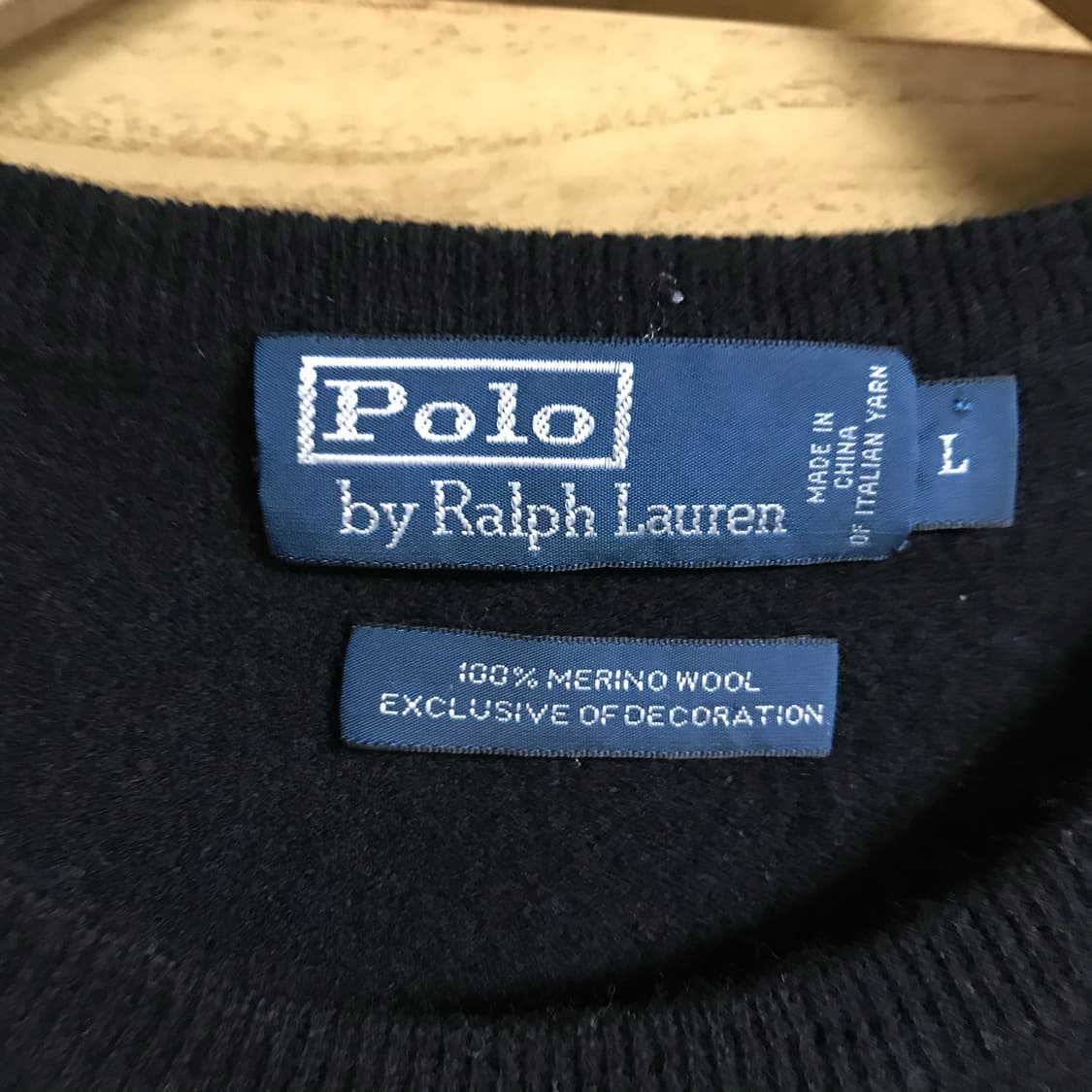 폴로 검정 니트 상품이미지3