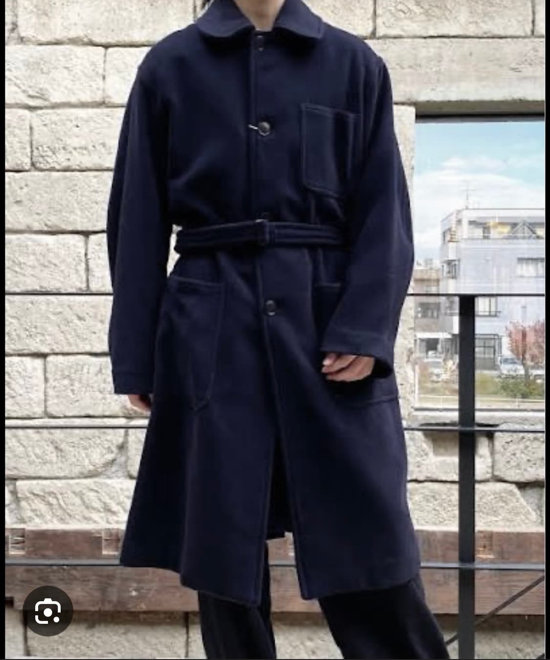 코모리 밀리터리 코트 네이비 2사이즈 상품이미지4