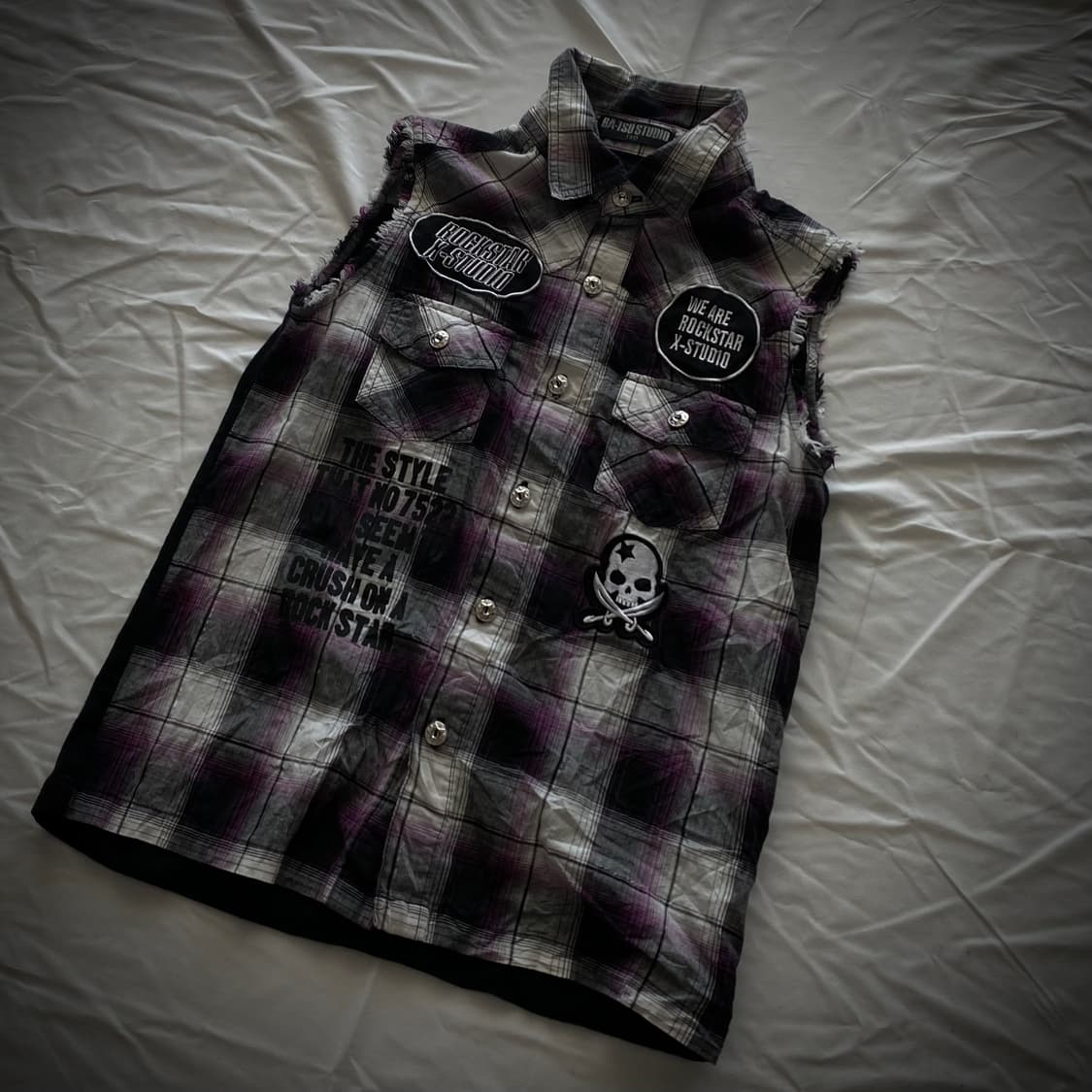BA-TSU STUDIO 해골 펑크 셔츠 베스트 상품이미지3