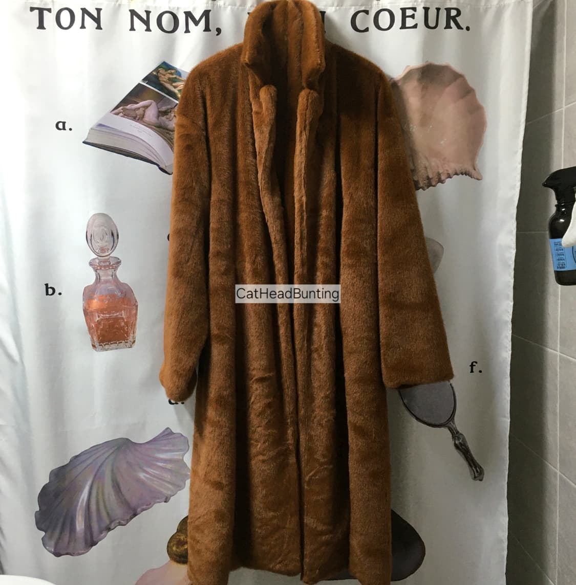 Camel maxi long fur coat 카멜 맥시 롱 퍼 코트 상품이미지3