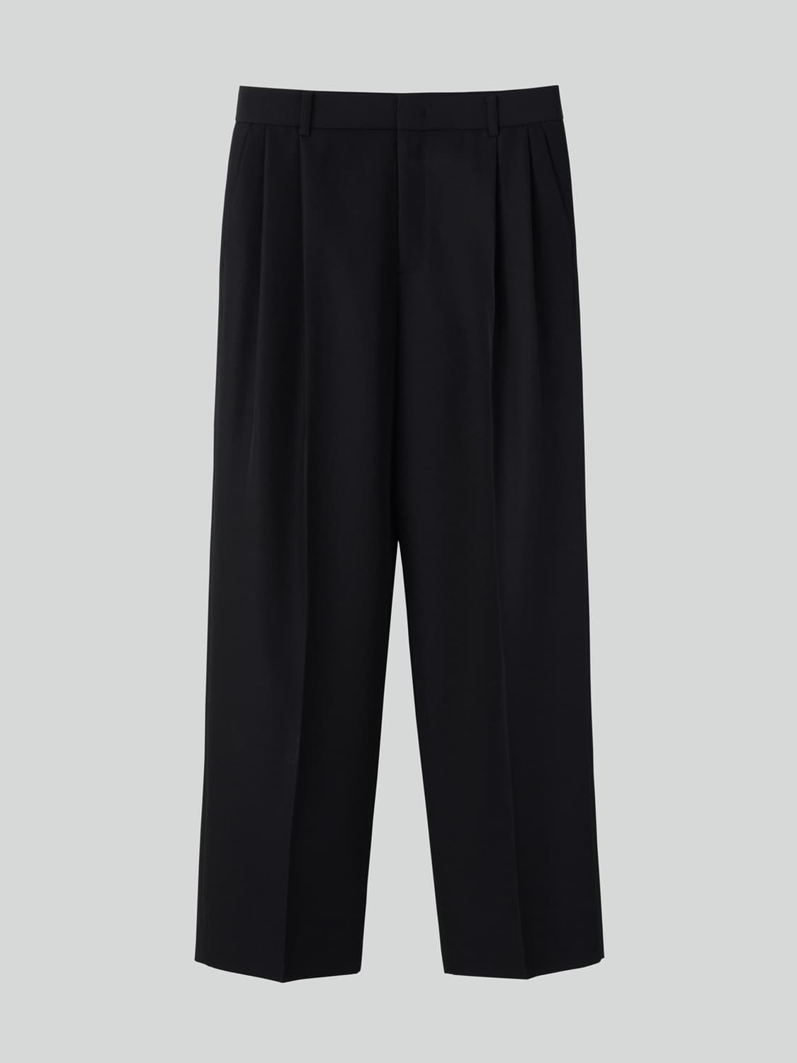 [새상품] 렉토 26SS 더블 플리티드 수트 팬츠 블랙 상품이미지1