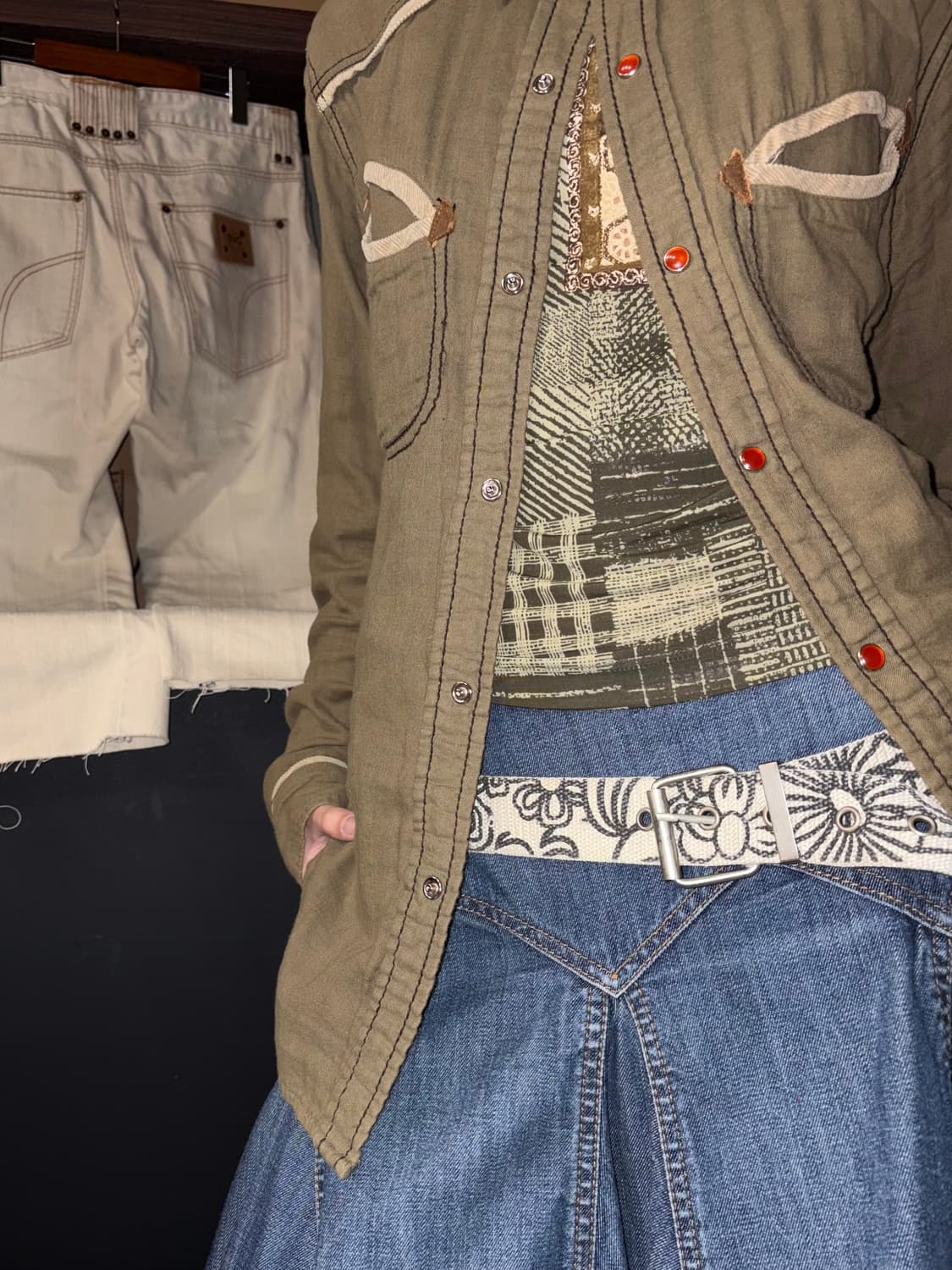 빈티지 에스닉 패턴 슬리브리스 상품이미지3