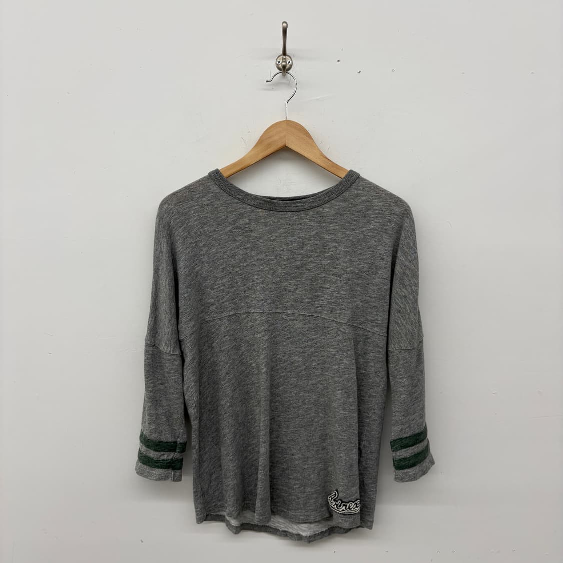 빈티지 아비렉스 회색 7부 래글런 티셔츠 여성L 상품이미지1