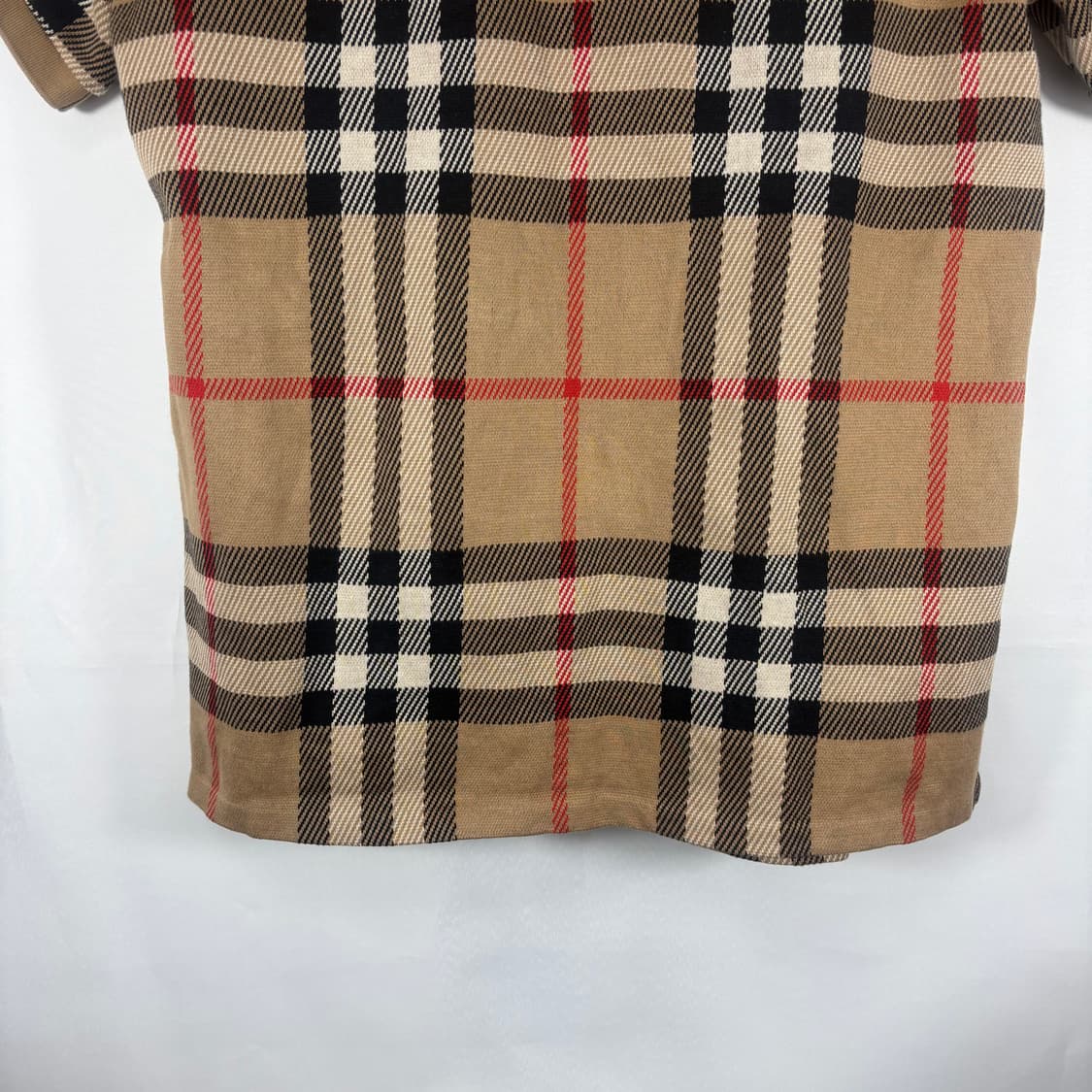 (새상품급)XL 버버리 체크 코튼 자카드 손흥민 폴로셔츠 상품이미지4