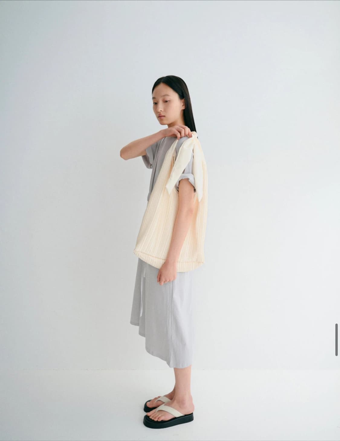 어그스트 리플백 베이지 새상품 (159000원) 상품이미지5