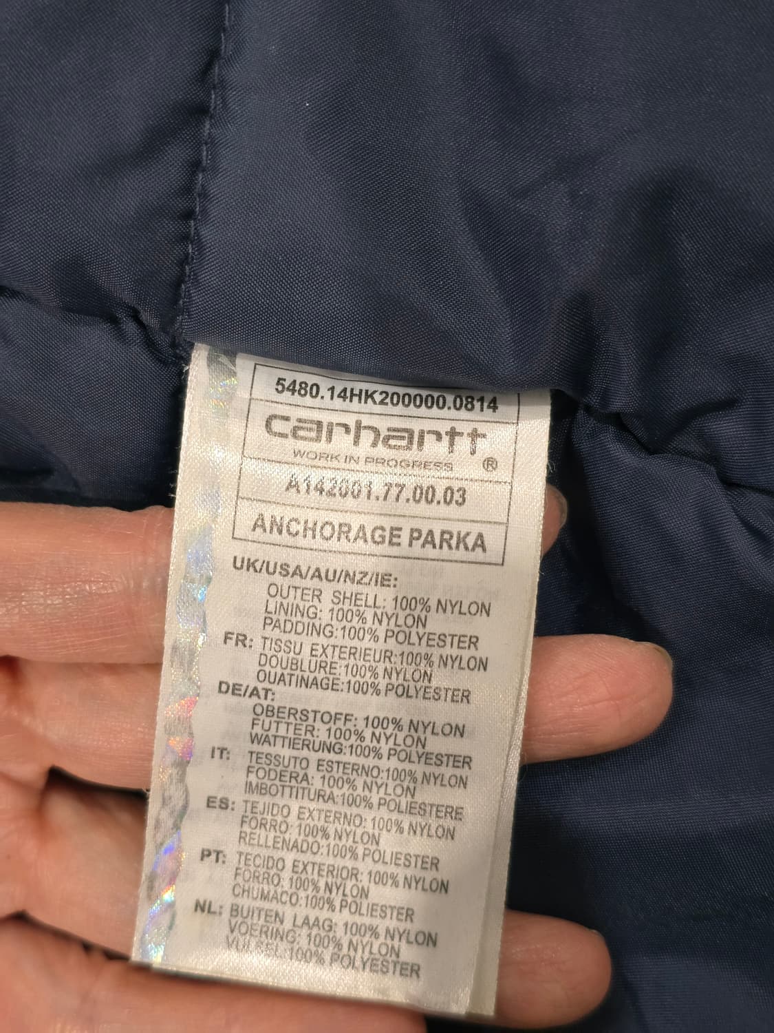 칼하트 앵커리지 파카 네이비 상품이미지3