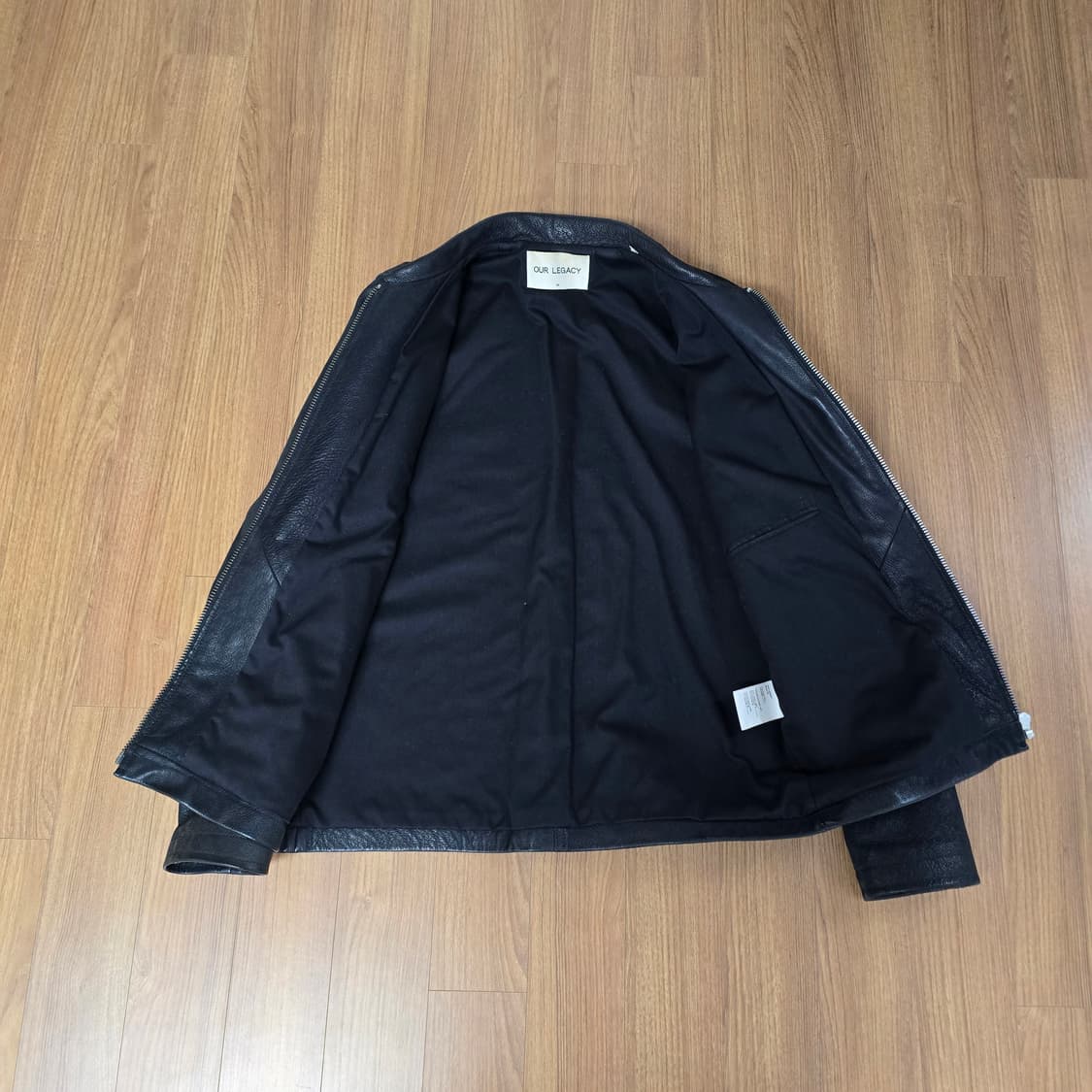 (48) 아워레가시 톤업 레더 자켓 블랙오일 상품이미지2