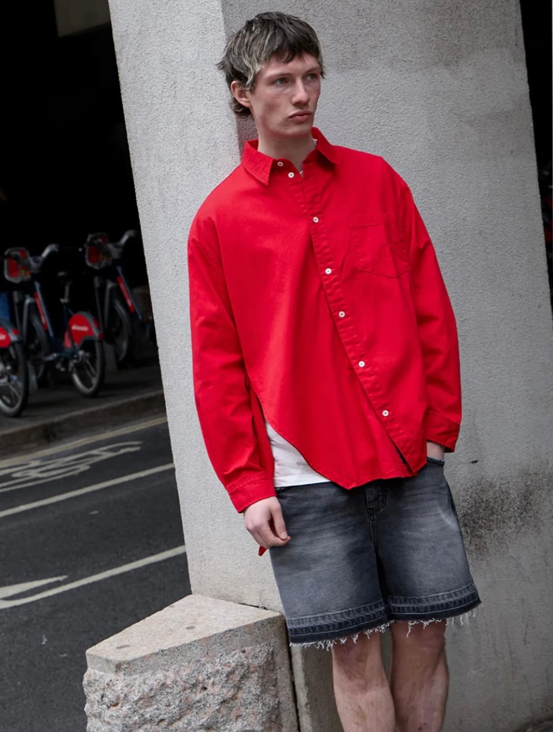 ANITYAIMLORIK MARIGOLD WASHED SHIRT RED 상품이미지2