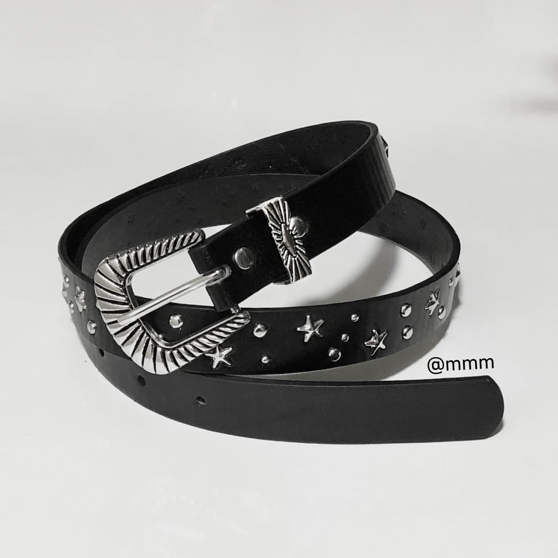 [Unisex] 스타찡 웨스턴 장식 가죽벨트 상품이미지1