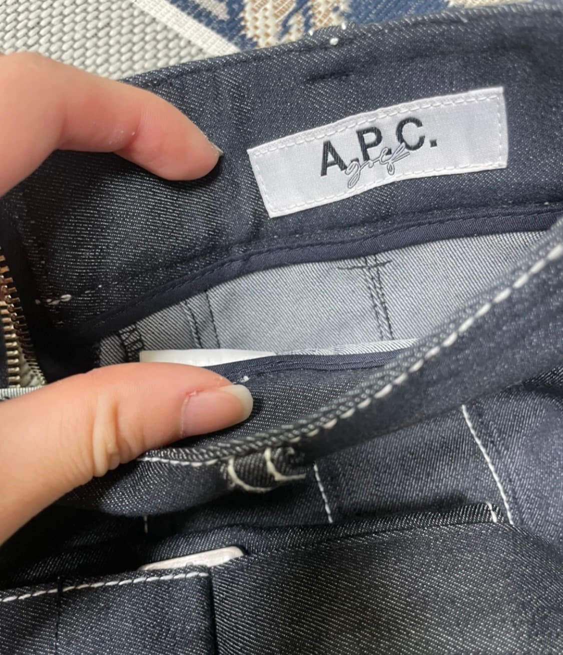 A.P.C. 골프 진 플리츠 미디 스커트 상품이미지2
