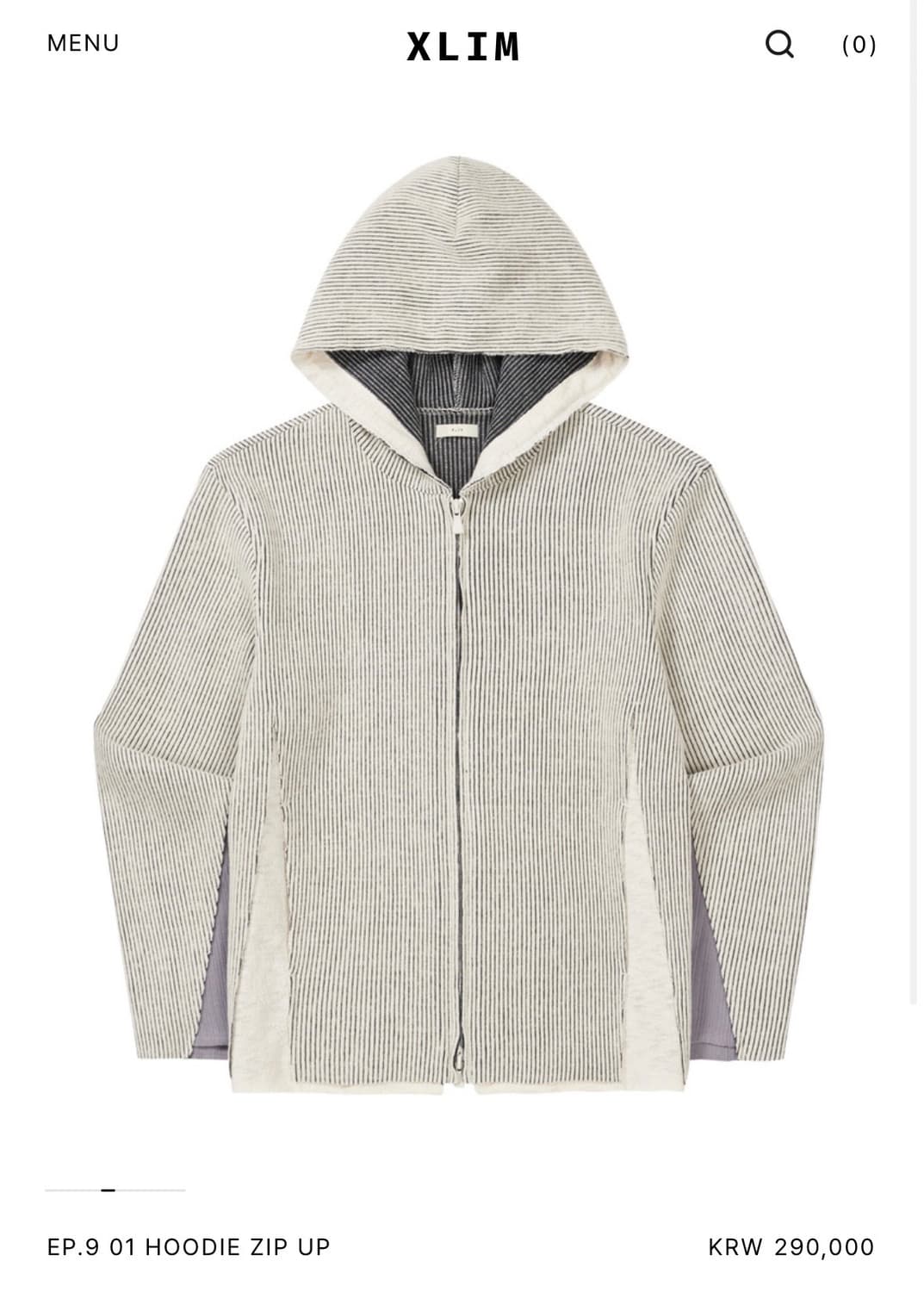 엑슬림 xlim ep.9 01 hoodie 아이보리 L 상품이미지1