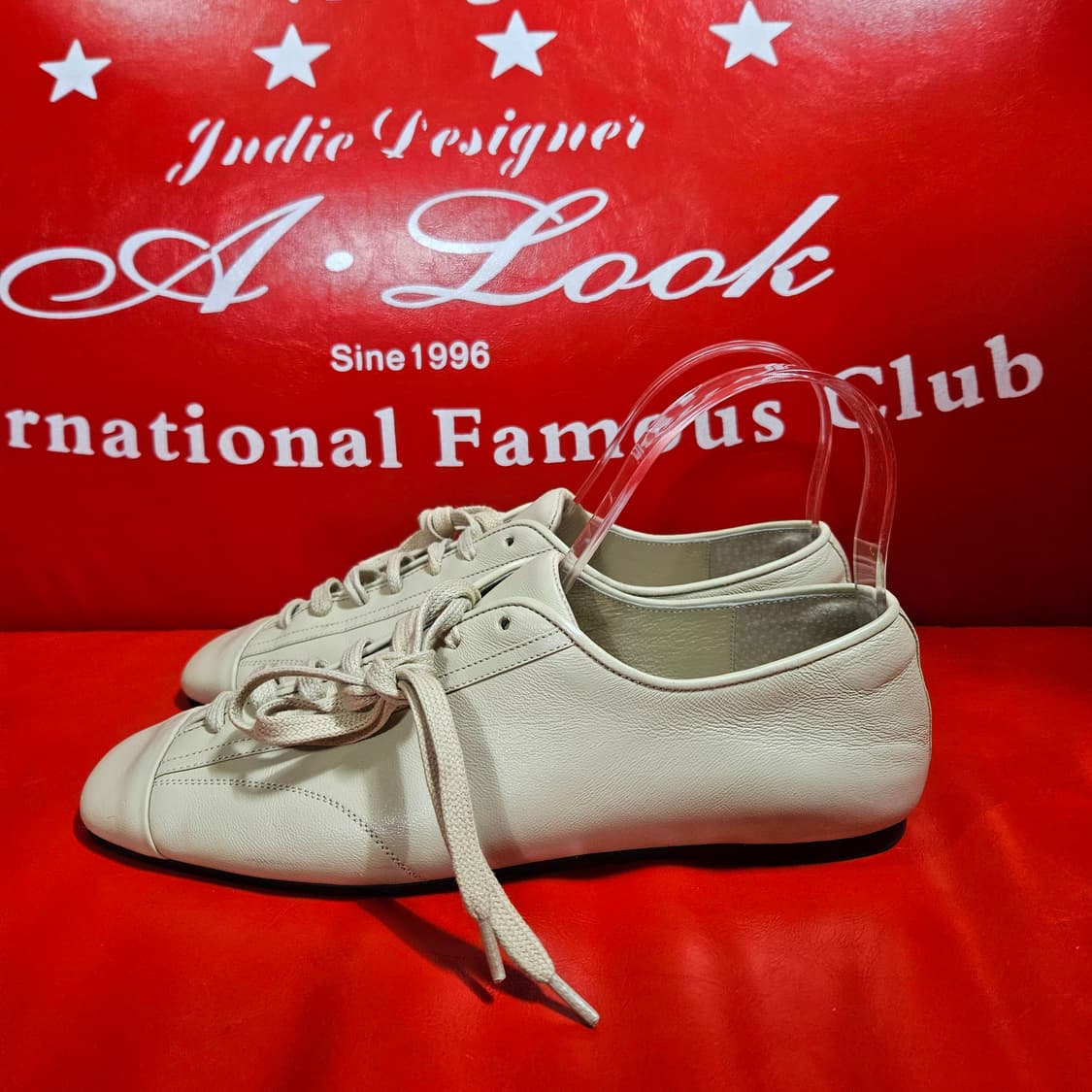 오르(Orr) 플레어 토 플렛 스니커즈 베이지 38.5 size 상품이미지5