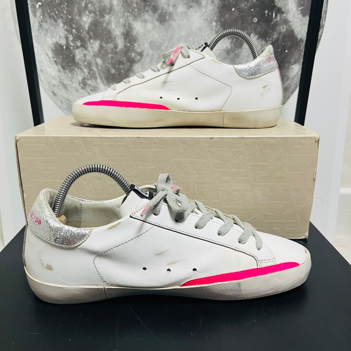 정품 38) 골든구스 실버탭 핑크 스니커즈 240~245 상품이미지2