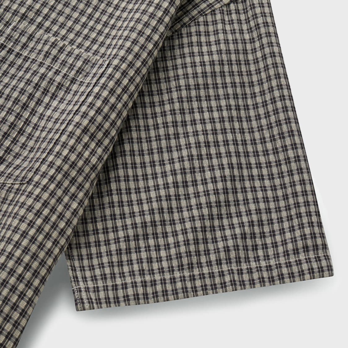 유니온블루 스몰 체크 셔츠 블랙 상품이미지4