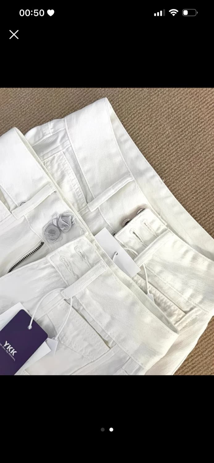 흰색 와이드팬츠 새제품 상품이미지2