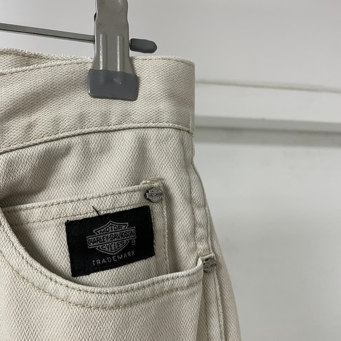 할리데이비슨 아이보리 데님 팬츠 28/32 상품이미지4