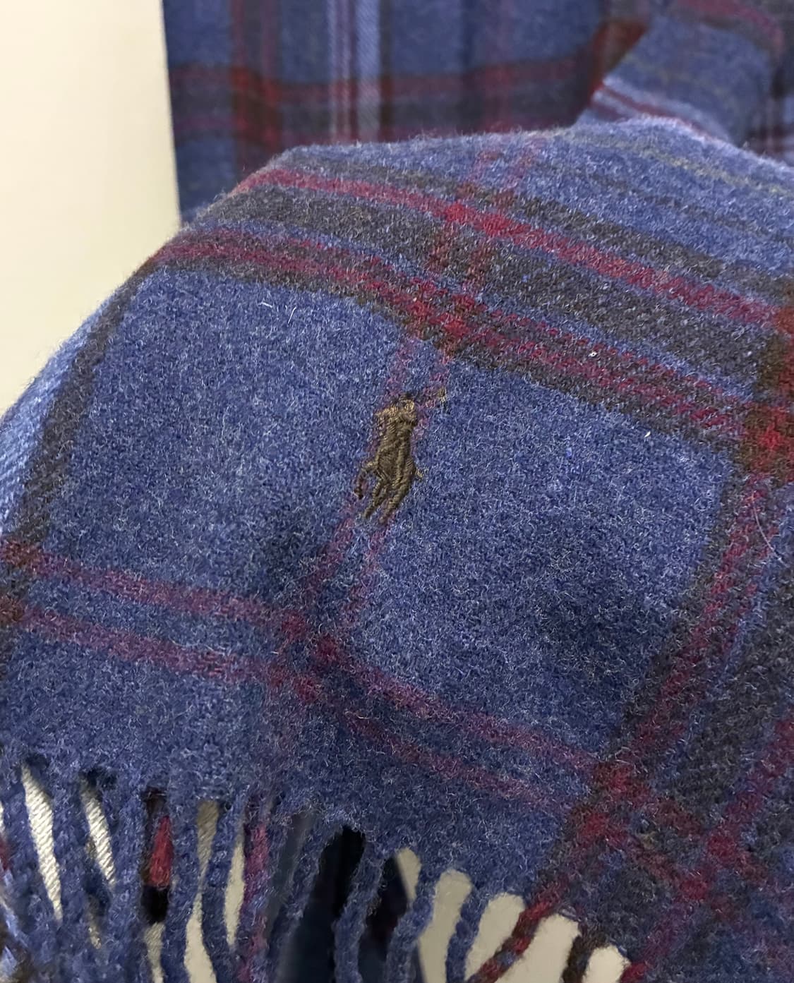 POLO 폴로랄프로렌 이태리 램스울 스트라이프 체크 롱머플러 목도리 상품이미지9