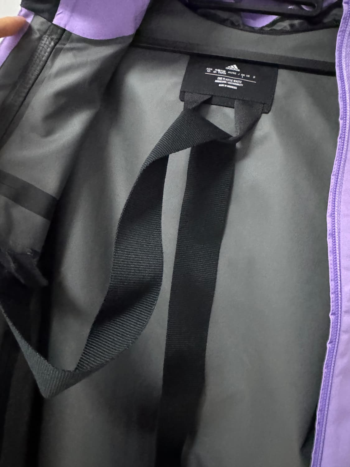 여성 아디다스 22시즌 마이쉘터 레인 자켓 L 퍼플 상품이미지6