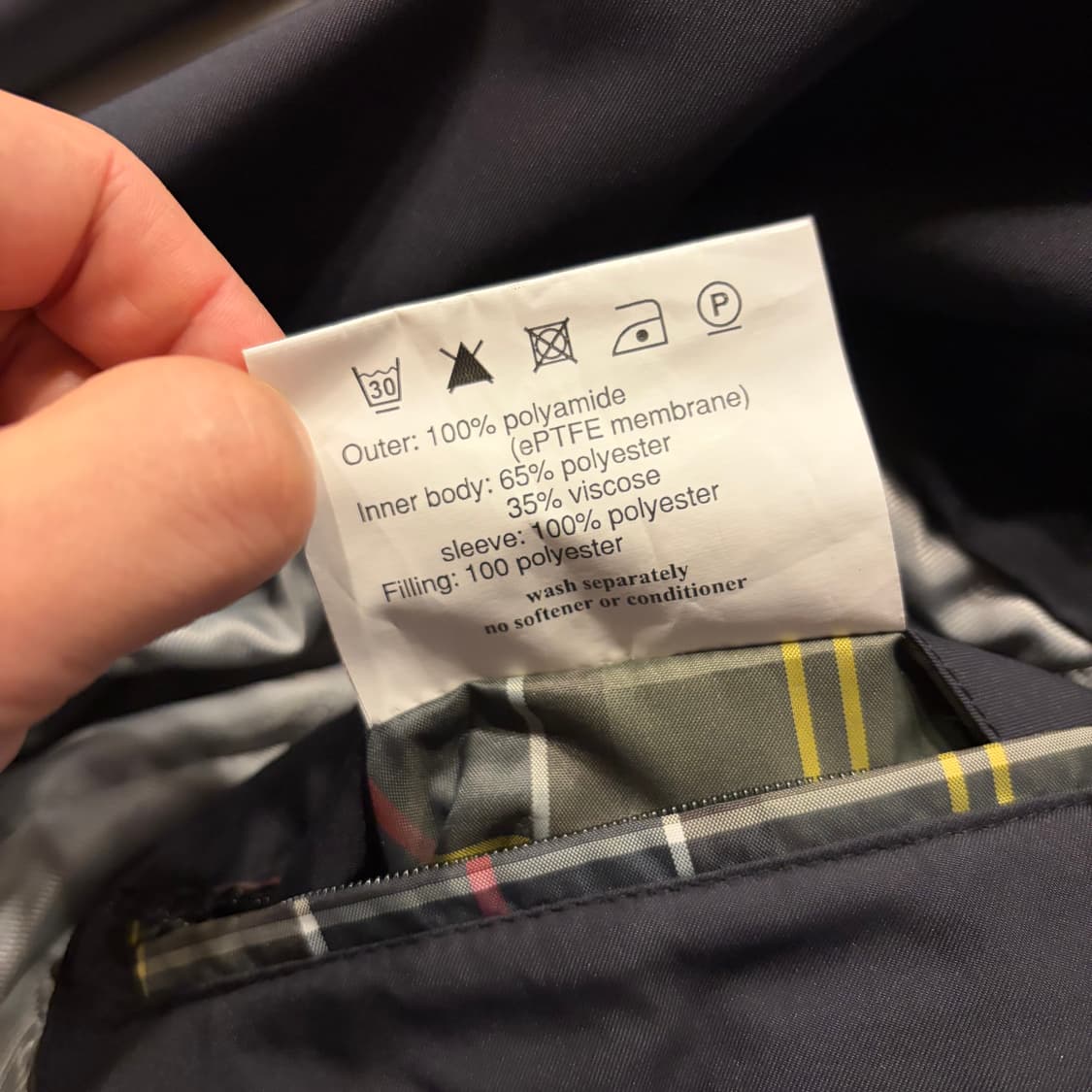 [S] 바버 고어텍스 블랙 바람막이 자켓 코트 C268 상품이미지10