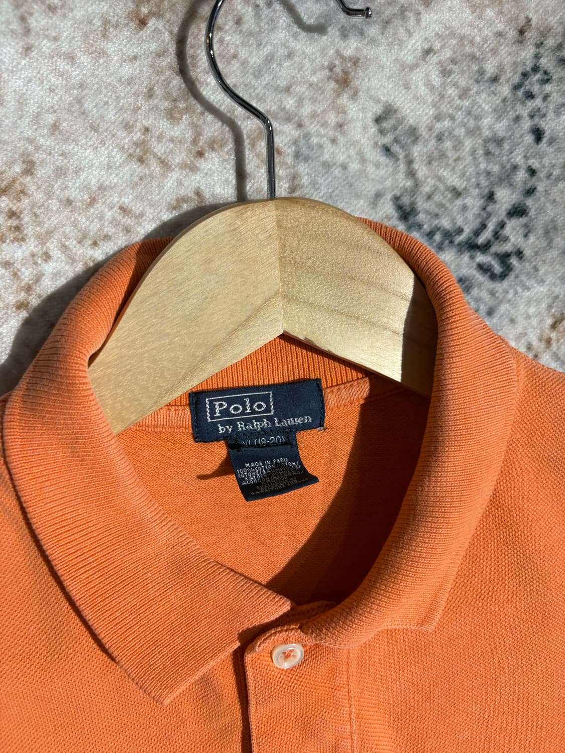 폴로 랄프로렌 오렌지 커스텀 반팔 카라 티셔츠 상품이미지4