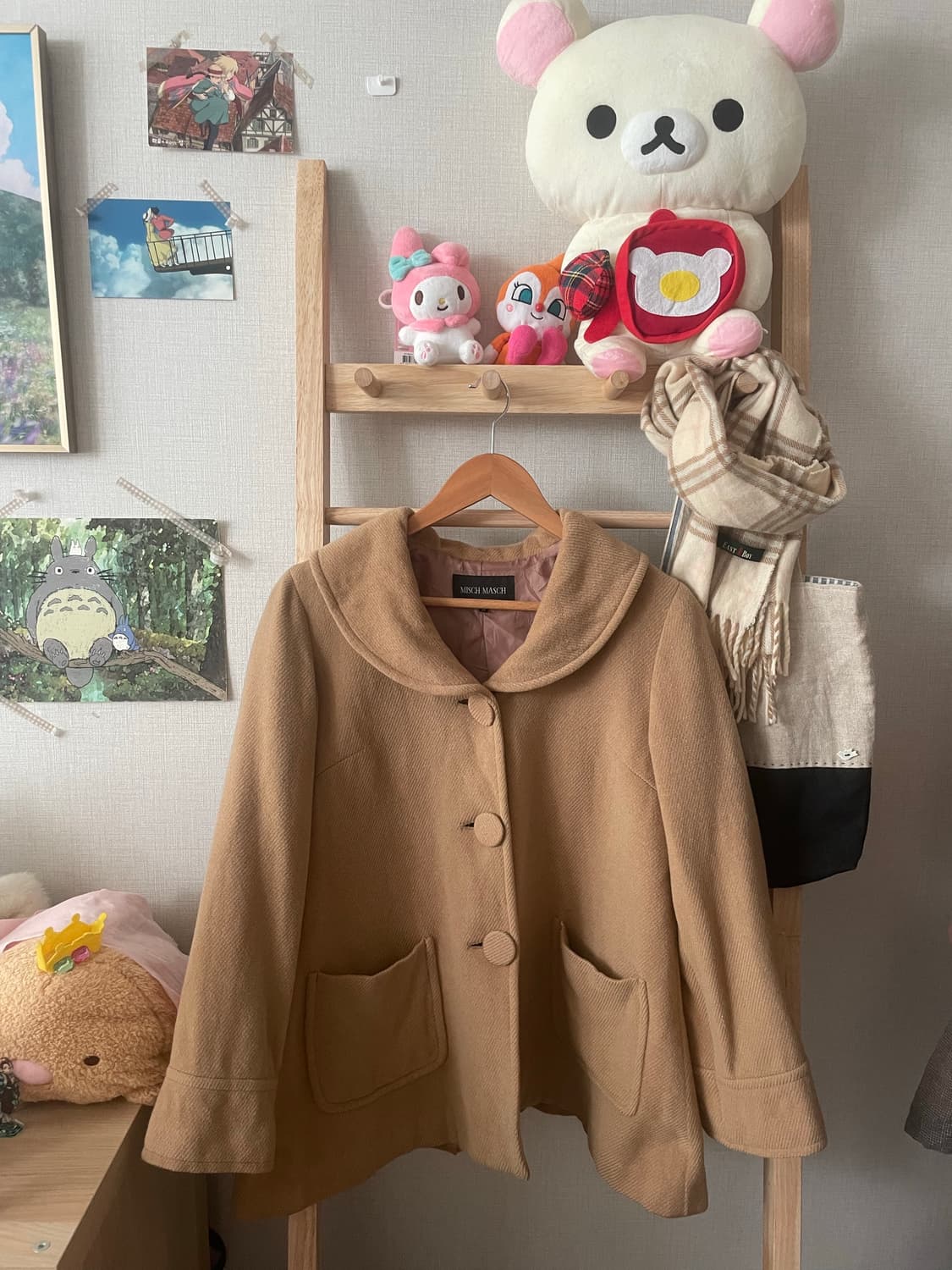 모리걸 빈티지 베이지 둥근카라 숏코트💛💗 상품이미지1