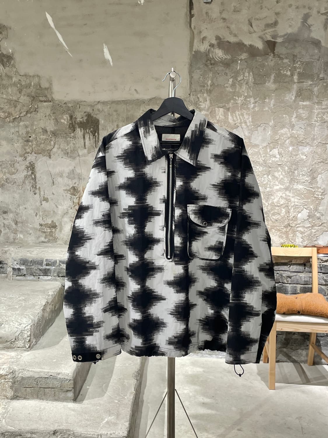 아노니모아노니마 브러쉬 스트로크 하프집 아노락 상품이미지1