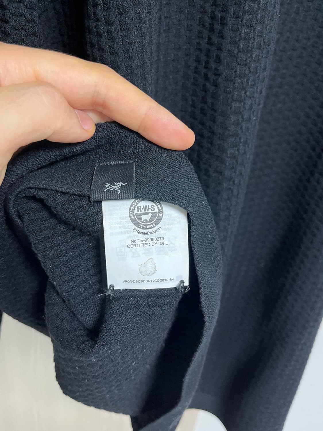 아크테릭스 할람 메리노 울 크루넥 블랙 L 상품이미지4