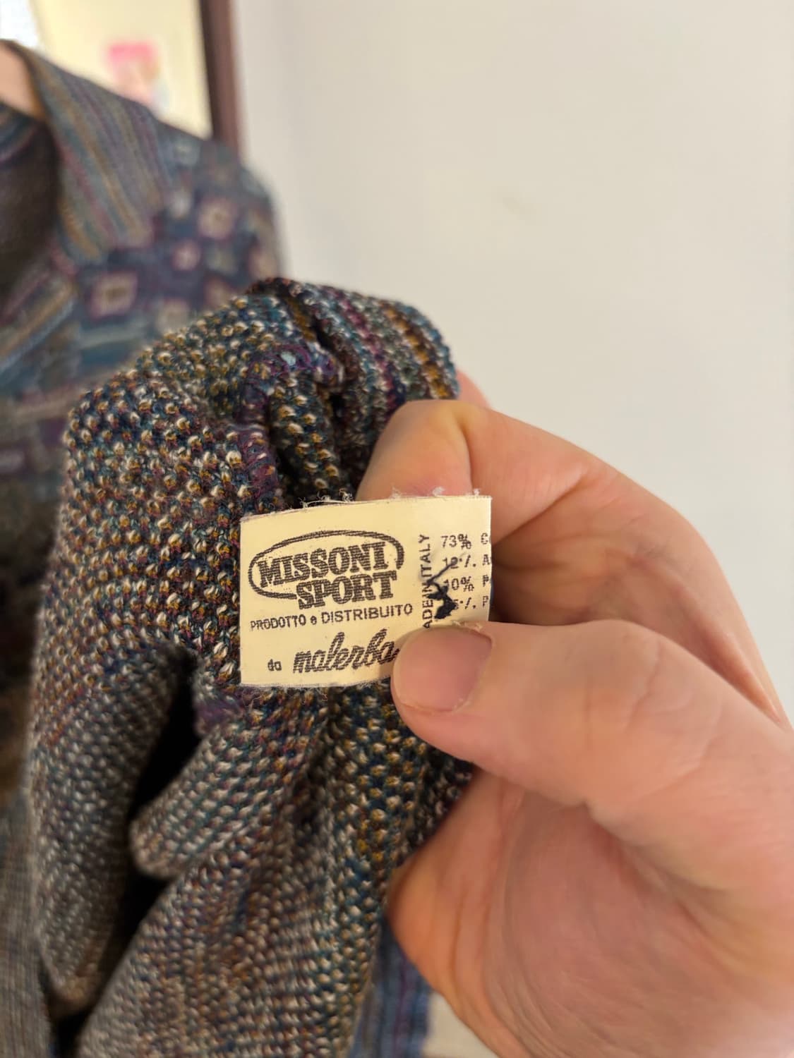 미쏘니 스포츠 패턴 니트 상품이미지4