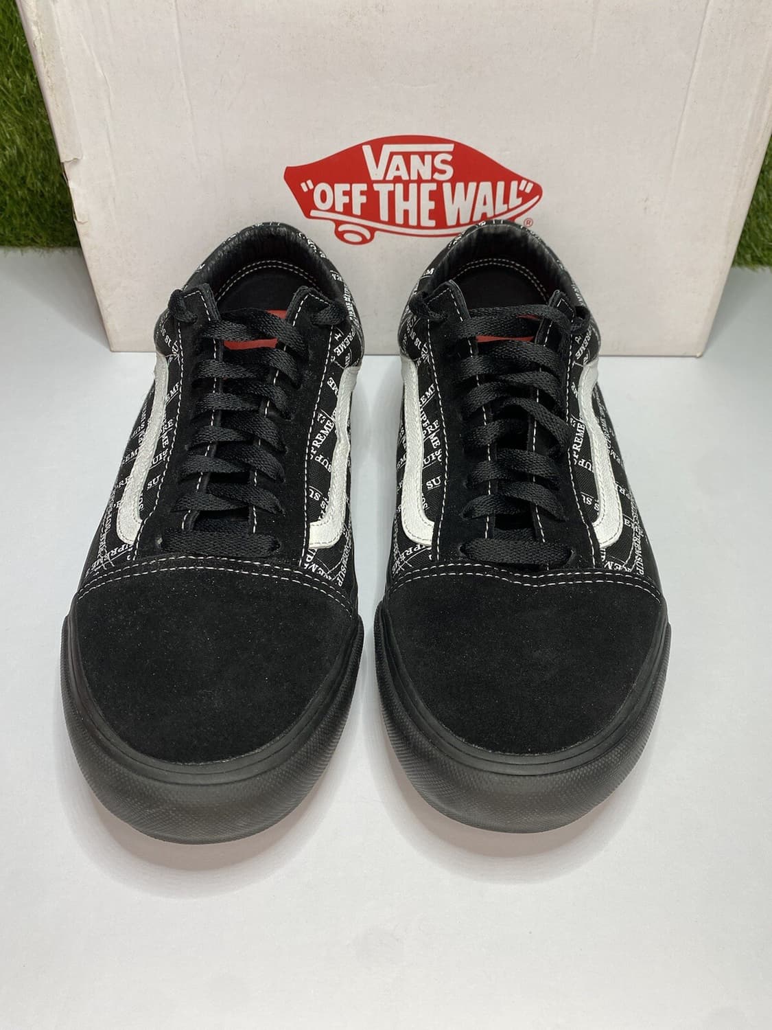 20FW 반스 x 슈프림 올드 스쿨 프로 로고 패턴 - 블랙 상품이미지2