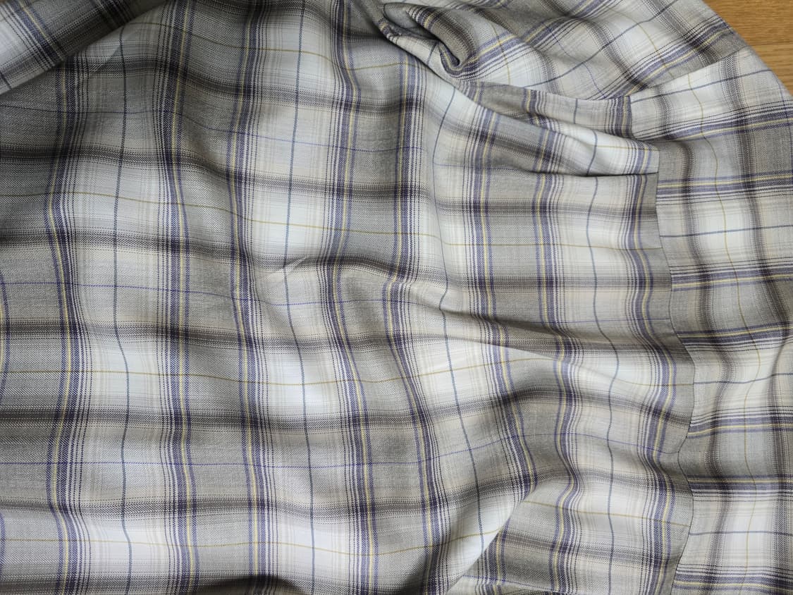 23AW 오라리 슈퍼 라이트 울 체크 셔츠 라이트브라운 3 상품이미지3