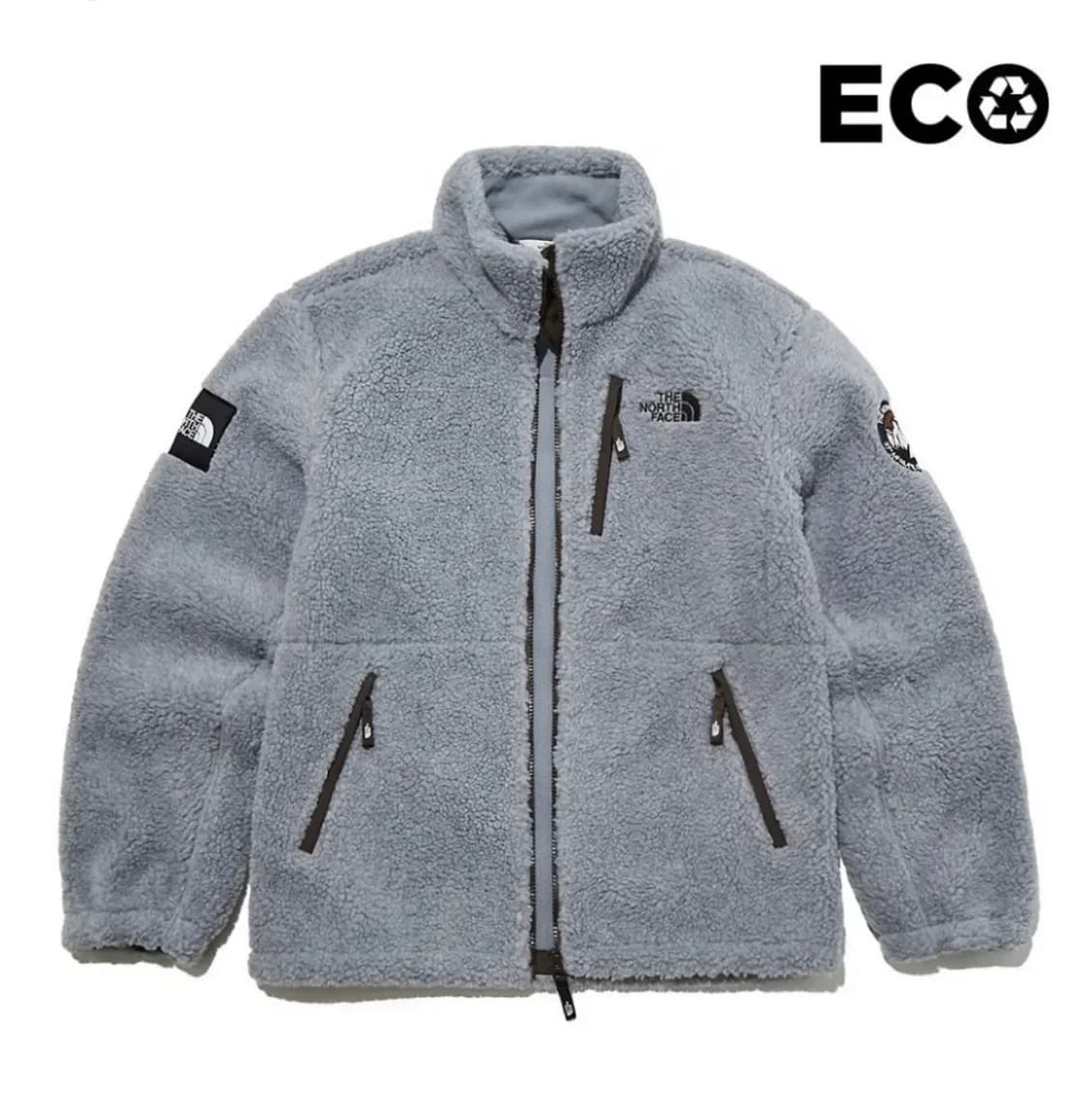 [XL] Northface 노스페이스 그레이 플러피 후리스 집업 자켓 상품이미지3