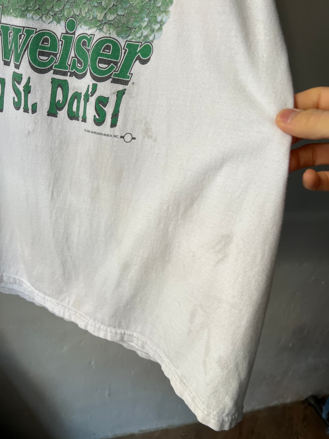 [2XL]1996 버드와이저 슈퍼볼 프로그 롱슬리브 티셔츠 상품이미지4