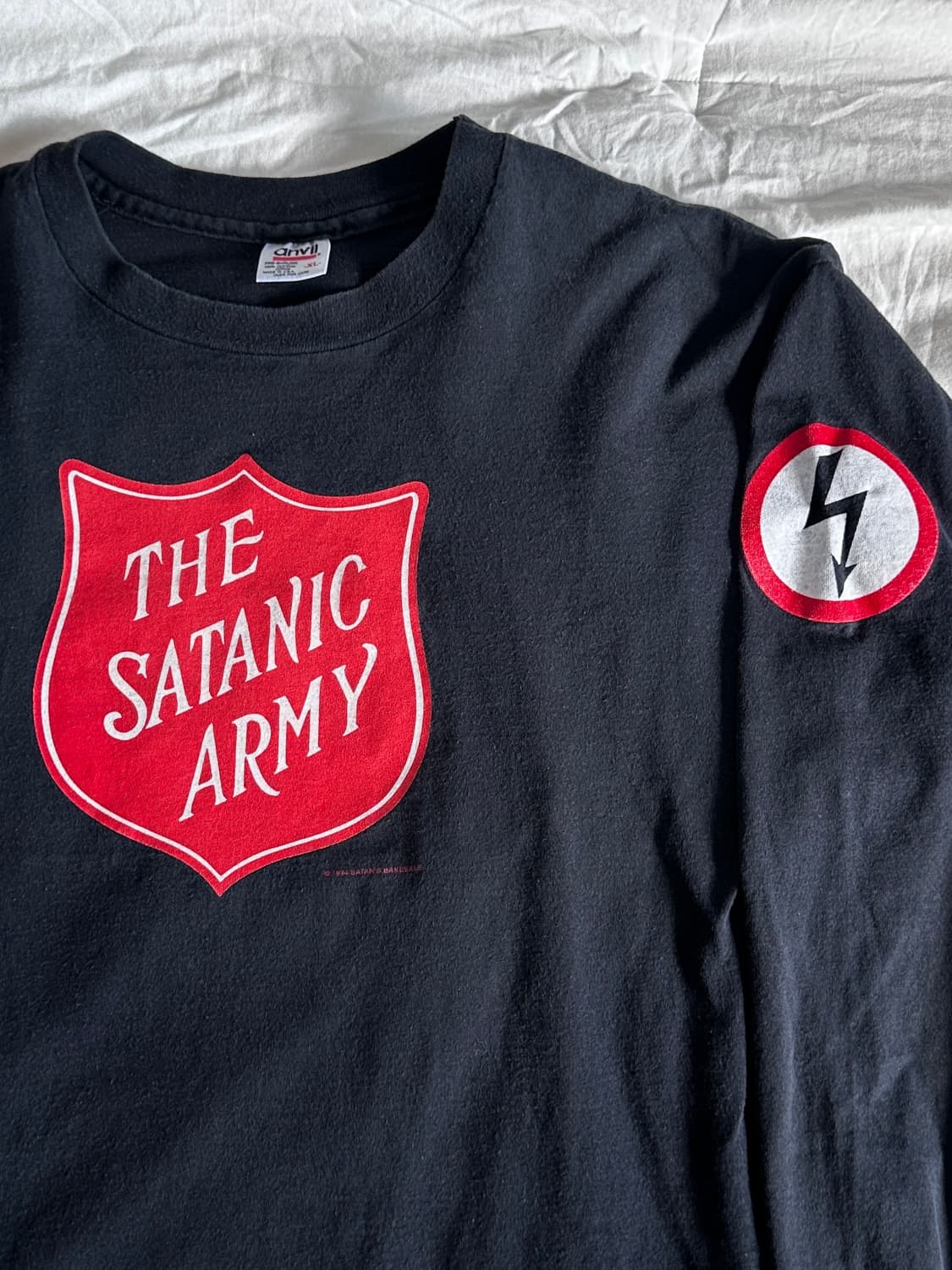 90s og 마릴린 맨슨 the satanic army 롱슬리브 밴드티 상품이미지3