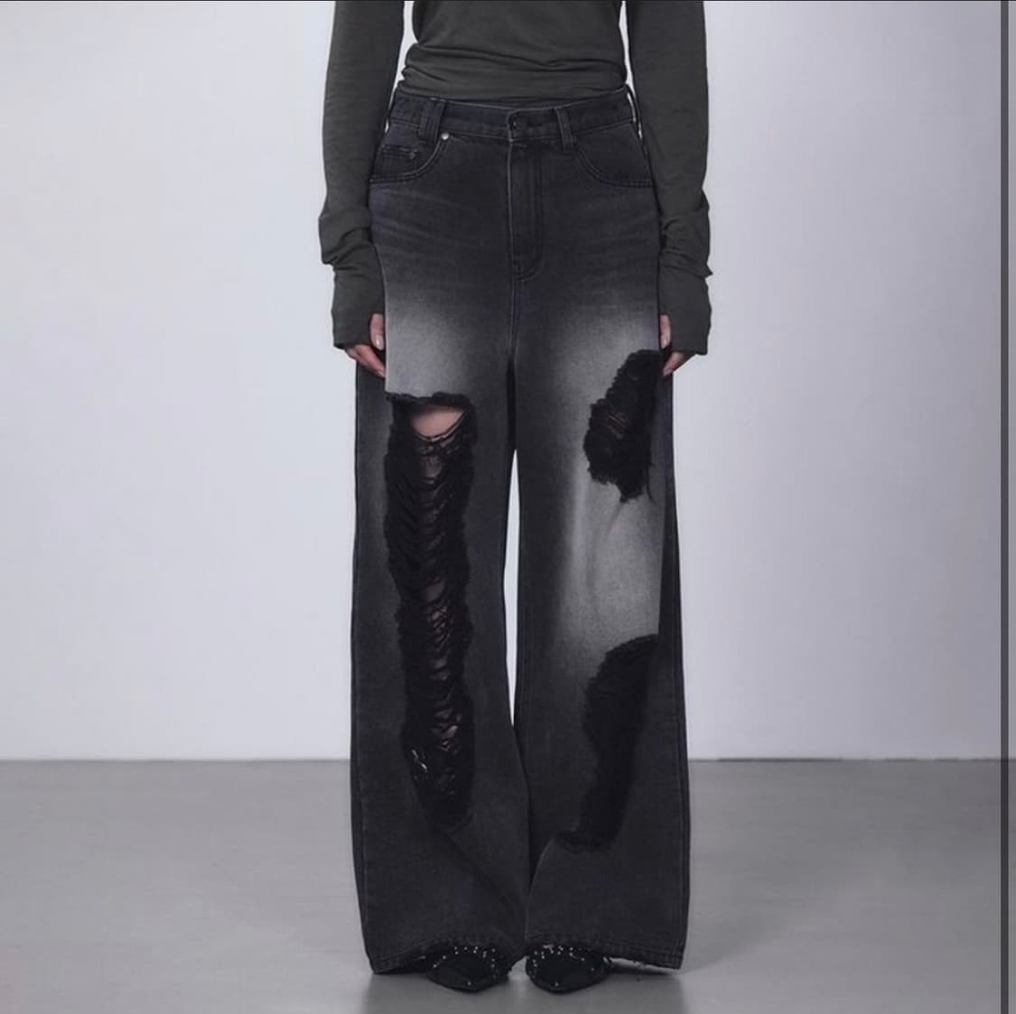 트리밍버드 Scratch Damage Denim Pants 상품이미지1
