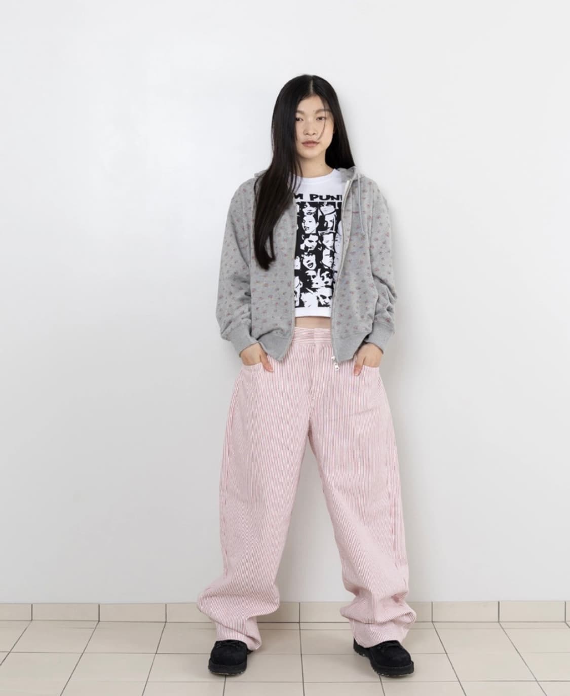 웹하우스 Heart Loso Kitty Hoodie Zip-up 상품이미지3