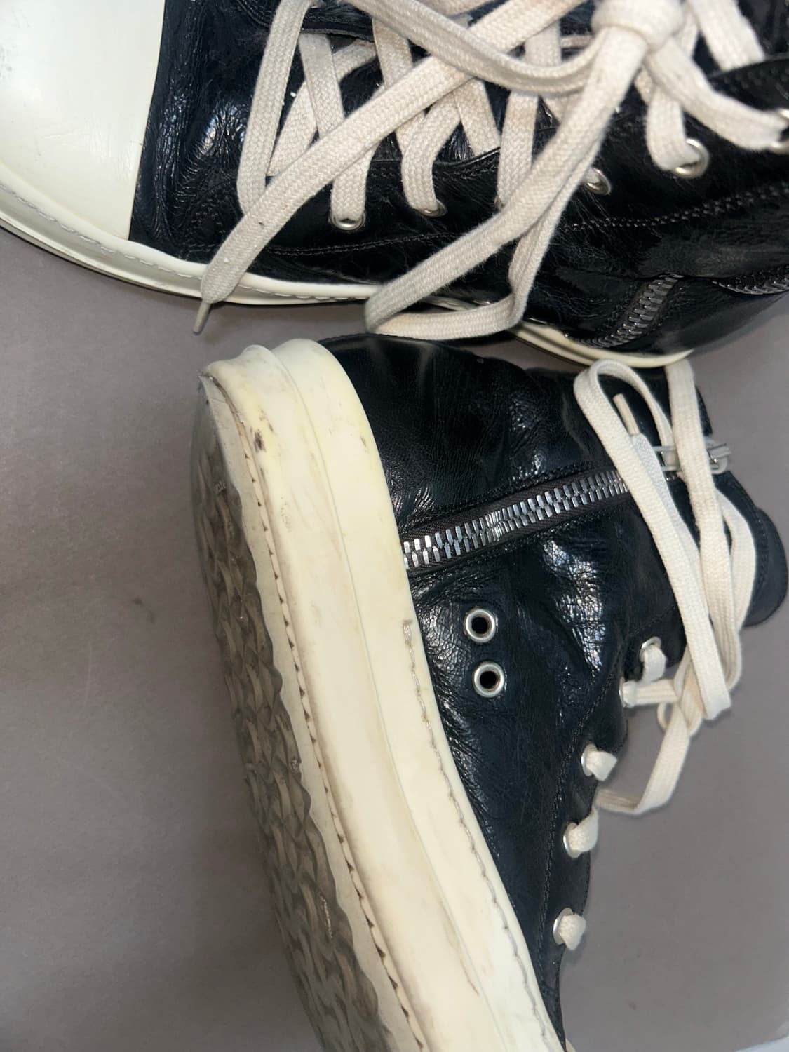 릭오웬스 컨버스 라몬즈 카프스킨 39.5 상품이미지5