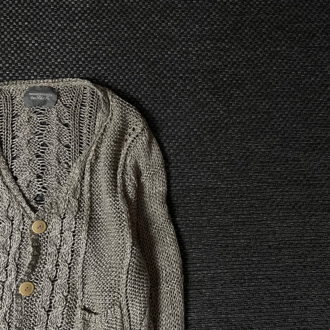 타카히로미야시타 더 솔로이스트 베이지 그물 가디건 M 상품이미지3