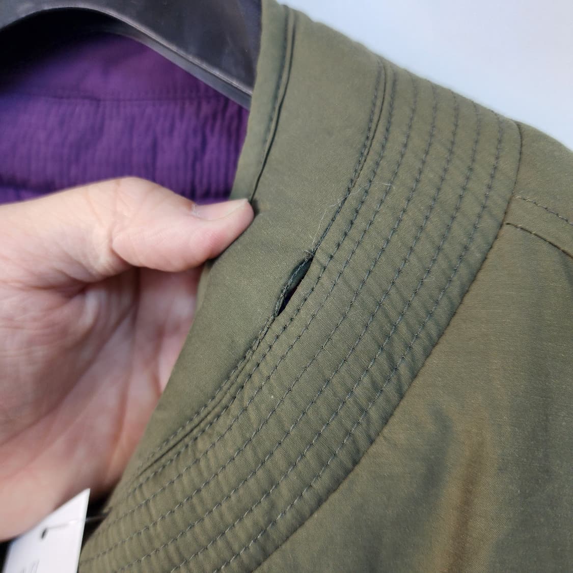 베네통 리버시블 카키색 숏 패딩 점퍼 상품이미지9