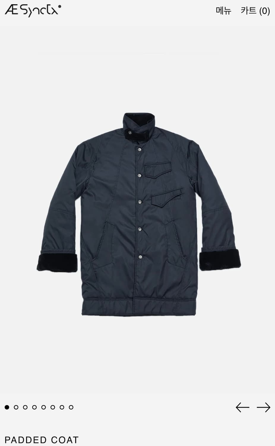 aesynctx padded coat S 상품이미지1