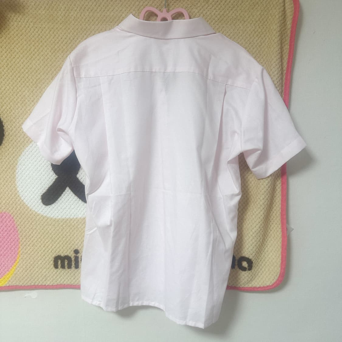 빈티지 핑크 로고 셔츠 블라우스 히메갸루 로걀 라떼 딸기우유 교복 아일릿 상품이미지2