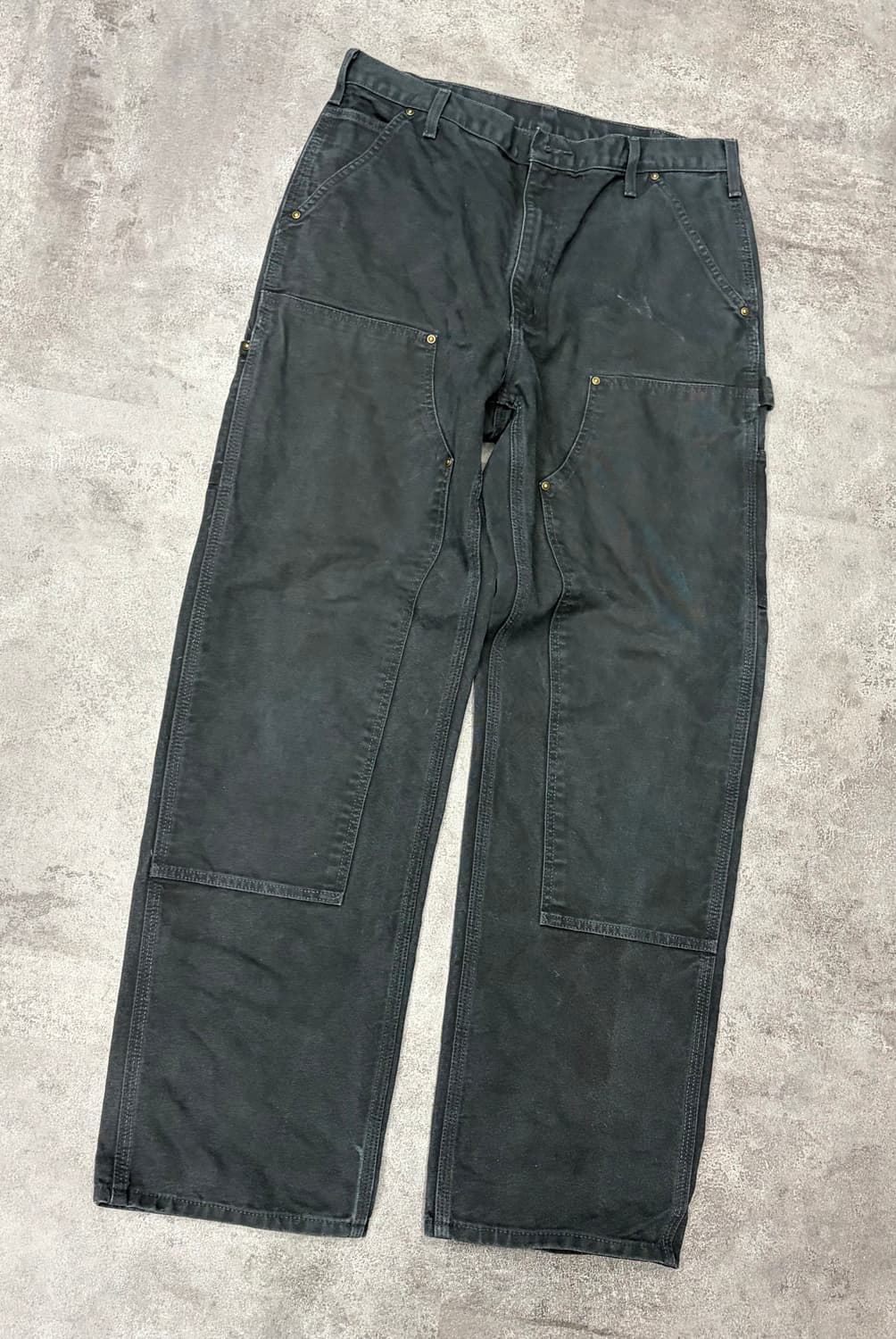 칼하트 블랙 더블니 워크 팬츠 상품이미지2