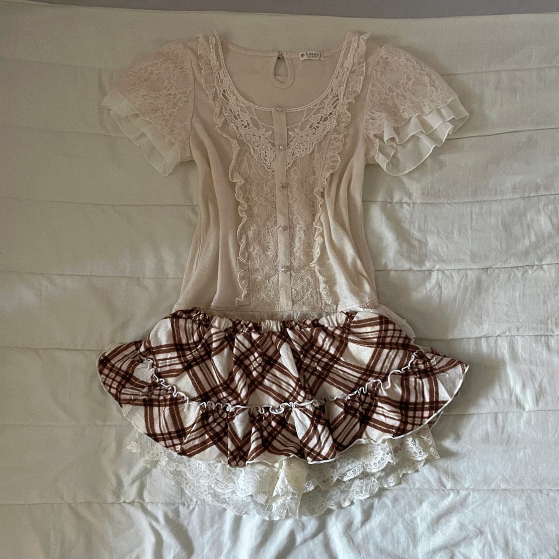 lizlisa 리즈리사 라떼큐롯 리즈리사 스커트 엑시즈팜 블라우스 로걀 상품이미지1