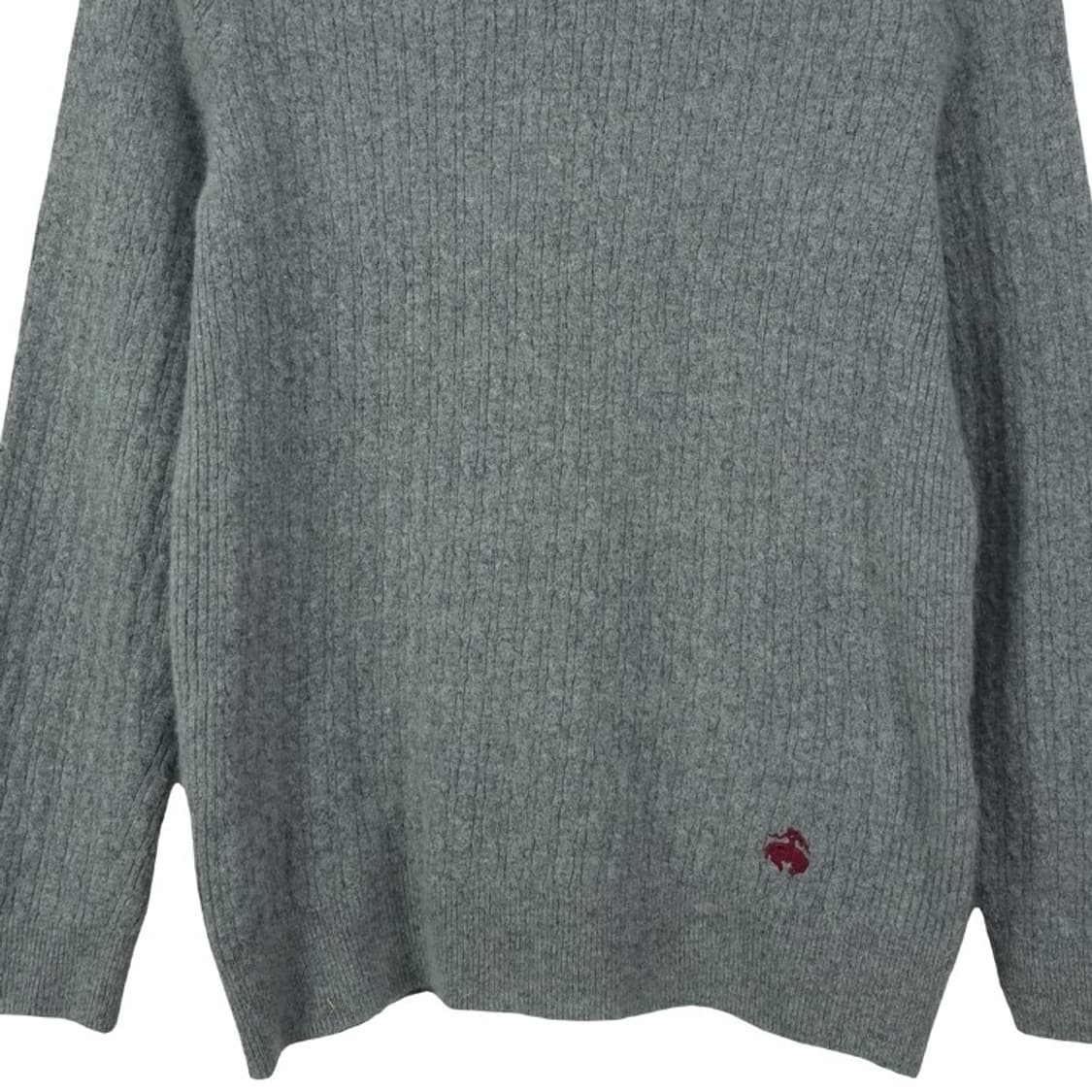 [브룩스브라더스] 로고 자수 캐시미어 블랜디드 니트 그레이 M18736 상품이미지5